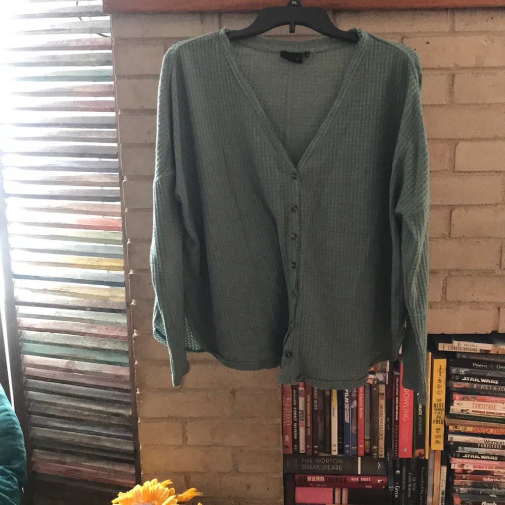 Urban Outfitters Slouchy Long Sleeve Button Up